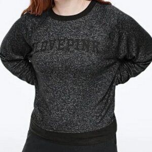 Victorias secret VS pink cozy crew black sweatshirt pullover